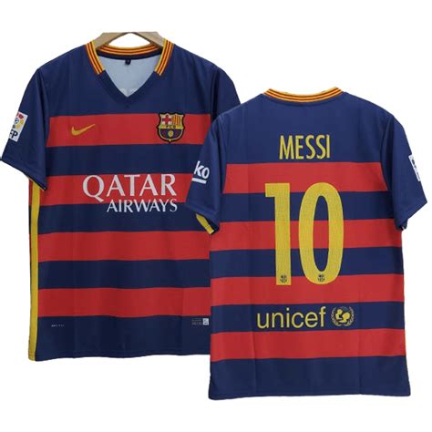 Messi Barcelona 2015 16 Home Jersey Retro Collection Cyberried Store