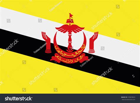 Brunei Flag Vector Stock Vector Royalty Free 579878923