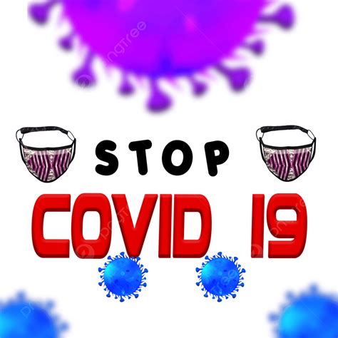 รูปหยุดโควิด 19 ด้วยหน้ากากสีน้ำเงินชมพู Coronavirus Png Png ไวรัสโค