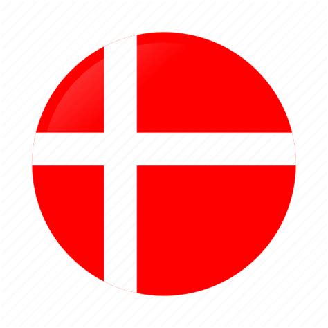 Circle Country Denmark Denmark Flag Flag Flags National Icon