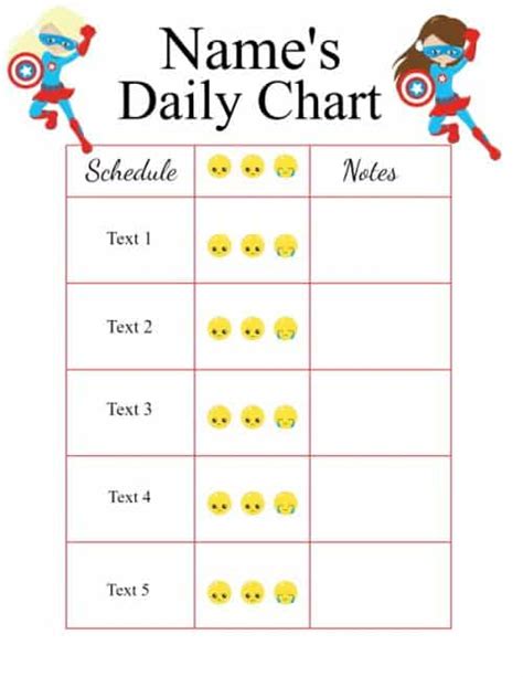 FREE Editable Daily Behavior Chart | Many Designs are Available