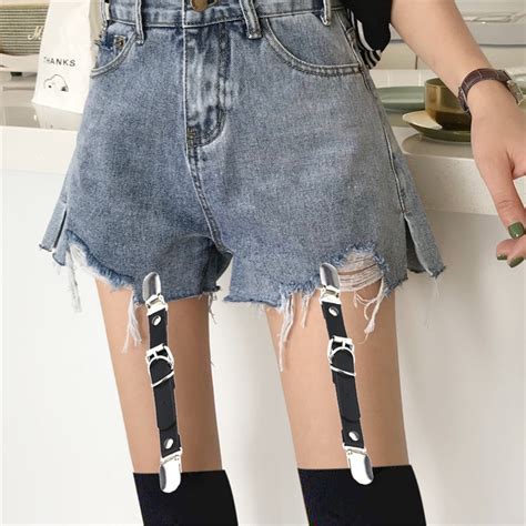 Sexy Women Leather Harness Leather Leg Garter Belt For Stockings Lingerie Sex Body Sexy Wedding