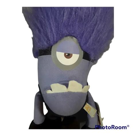 DESPICABLE ME 2 Evil Minion 10 Plush One Eye Purple Toy Factory With