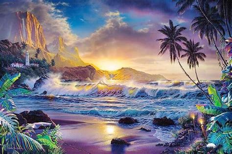 New Stormy Beach 5d Diamond Painting Beautiful Scenery Full Drill Rhi