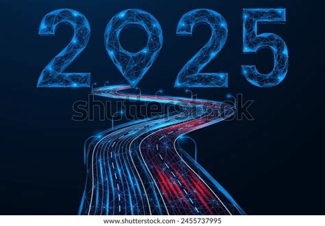 Road 2025 Location Indicator End Path Stock Vector (Royalty Free ...