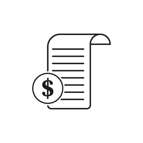 Premium Vector Invoice Line Icon Payment And Bill Invoice Symbol