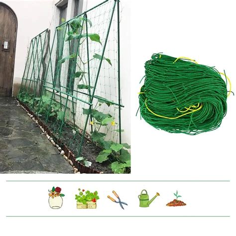 Aanbieding Garden Green Nylon Plant Climbing Nets Trellis Netting Support Bean Grow Fence