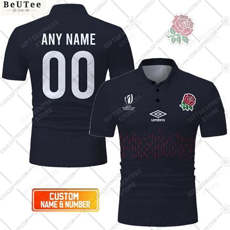 Rugby World Cup 2023 England Rugby Alt Jersey Style 3D Polo - Beuteeshop