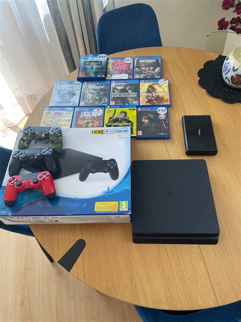 Zestaw PlayStation 4 Slim 3 Pady 13 Gier 1 5 TB Gdynia Licytacja