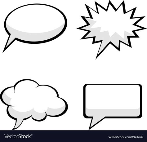 Pop art comic speech bubbles Royalty Free Vector Image