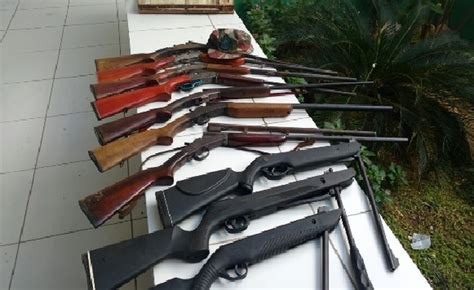 Polícia Militar Prende 4 Pessoas E Apreende Arsenal Com 17 Armas E