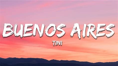 Tini Buenos Aires Letralyrics Youtube