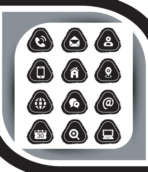 Contact Related Icon Set Essential Flat Stroke Circular Web Icon Set