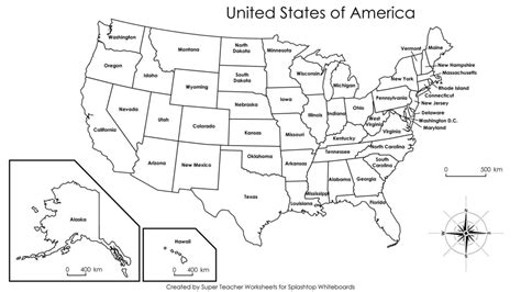 Printable Map Of The United States To Label - Printable US Maps