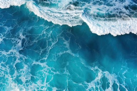 Premium AI Image | Aerial photo of beautiful turquoise ocean top view ...