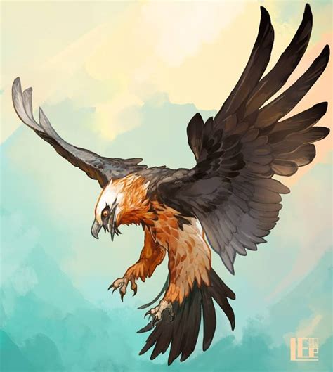 Love The Bearded Vulture Creature Concept Art Animal Art Creature Art