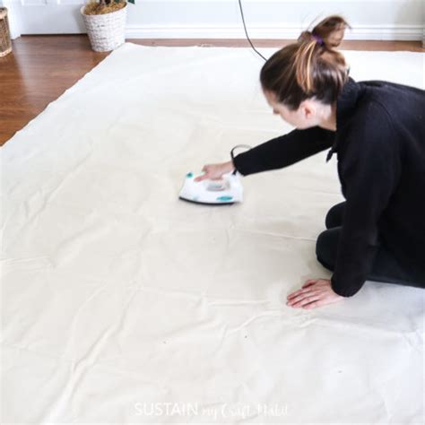 Making A Simple Modern Canvas Diy Rug Sustain My Craft Habit