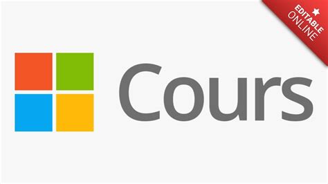 Cours Logotipo Microsoft Generador De Efectos De Texto