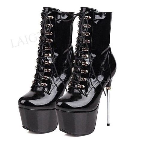 Women Ankle Boots Platform Metal Stiletto Heels Pole Boots Party Shoes Big Size Ebay