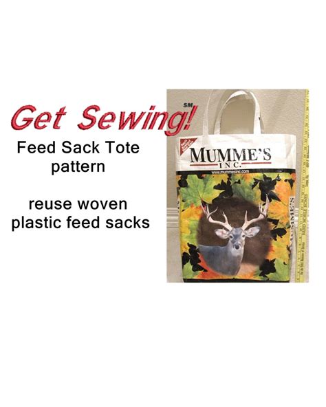 Pattern Feed Sack Tote download Repurpose Plastic by GetSewing