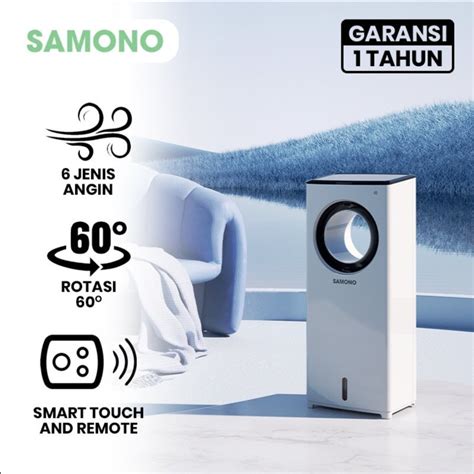 Jual SAMONO SW AC25 Bladeless Air Cooler Penyejuk Ruangan Portable