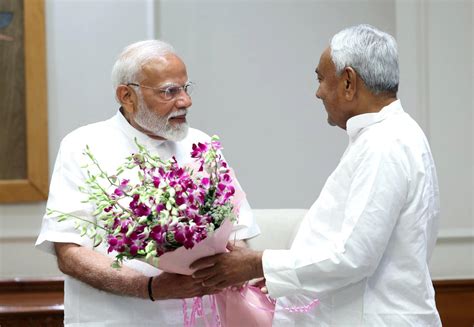 Nitish Kumar Meets Pm Modi Bjp Reviews Lok Sabha Polling Prepares For