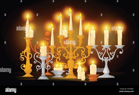 Antique Candle Holder Vector