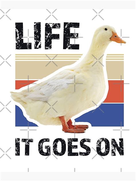 "Life Goes On Duck - Duck Meme" Poster for Sale by jacnotjac | Redbubble