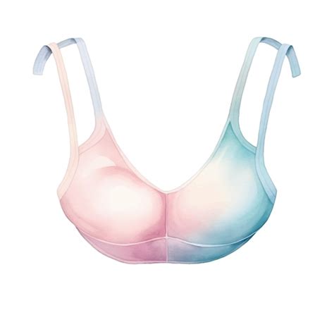 Lingerie De Suti Desenhada M O Em Aquarela Em Cores Pastel Isoladas Em Fundo Branco Vetor