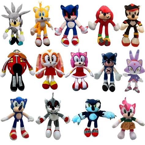 Sonic The Hedgehog Sonic Tails Knuckles And Amy Plushies Doit360