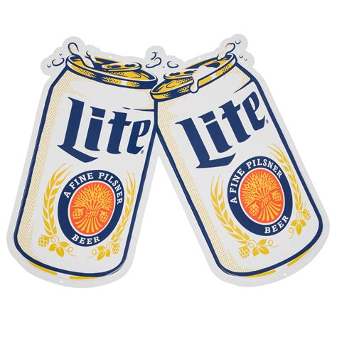 Lite Cheersing Cans Cutout Metal Sign Miller Lite Shop