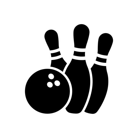 Bowling Game Bowling Ball And Pin Icon Vector Icon Vector