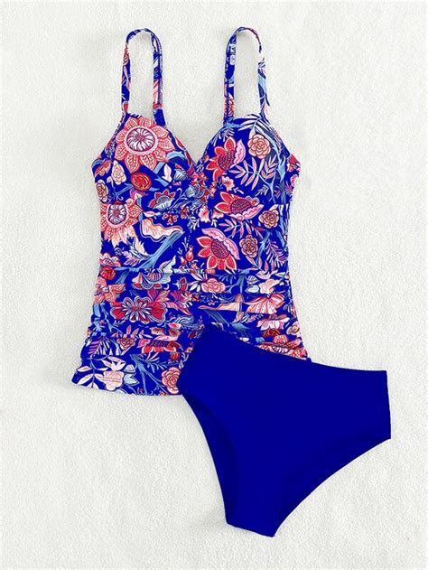 Shein Swim Classy Floral Print Push Up Bikini Swimsuit Shein Usa