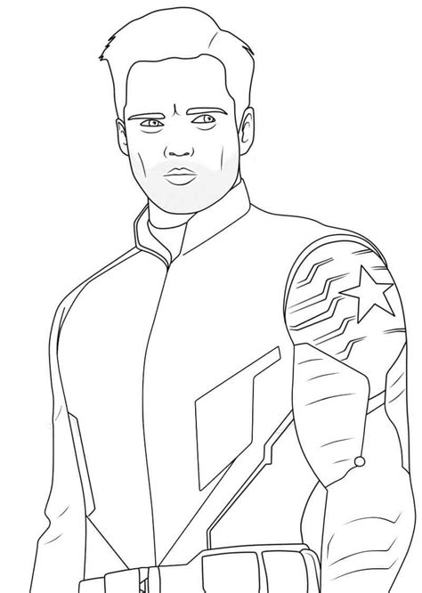 El Soldado De Invierno Bucky Barnes Para Colorear Imprimir E Dibujar Coloringonlycom