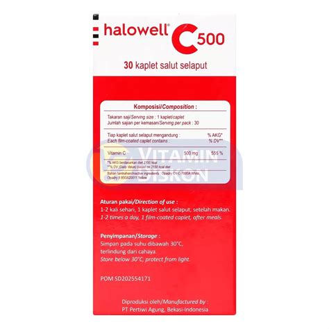 Jual Halowell Halowell Vitamin C Mg Isi Tablet Original