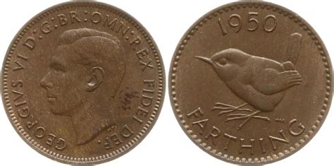 Großbritannien Farthing 1 4 Penny 1951 George VI 1936 1952 Sehr