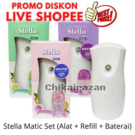 Jual Stella Matic Set Alat Refill 160ml Baterai Pengharum Ruangan