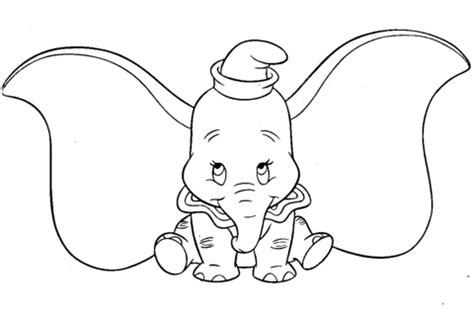 Cute Dumbo coloring page | Free Printable Coloring Pages