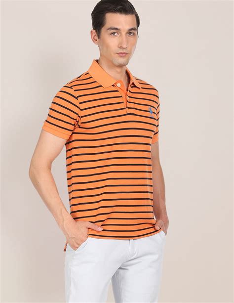 Buy Us Polo Assn Ribbed Collar Horizontal Stripe Polo Shirt