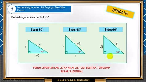 Kelas Pythagoras Part Perbandingan Sisi Sisi Segitiga Siku Siku