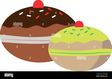 Icing Doughnuts Illustration Stock Vector Image Art Alamy