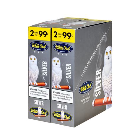 White Owl Silver Cigarillos 30 Packs Of 2 For 99¢