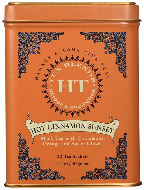 Harney Sons Black Tea Hot Cinnamon Sunset 20 Tea Bags Amazon de Lebensmittel Getränke
