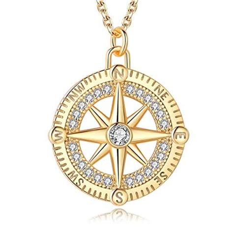 Amazon Compass Pendant Necklace For Women 925 Sterling Silver