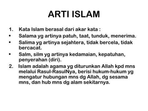 Arti Dan Ruang Lingkup Islam PPT