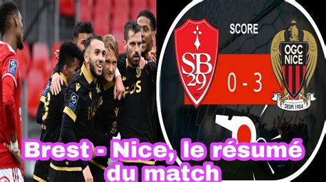 Brest Nice Le R Sum Du Match Foot Ligue Youtube