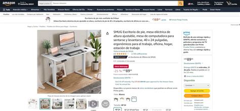 Amazon tiene el escritorio eléctrico de altura ajustable a menos de 100