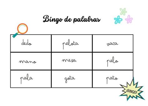 Profes Papel Tijera Bingo Palabras