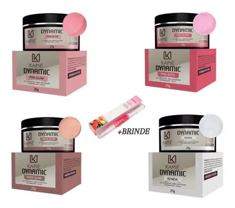 Kit Géis Kapie Pink Glam pink Bless nude Glam renda brinde Parcelamento sem juros