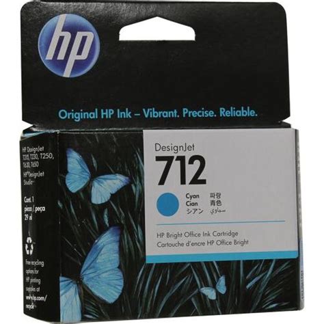 Картридж цветной (или контейнер с цветными чернилами) HP 3ED67A (№712 ...